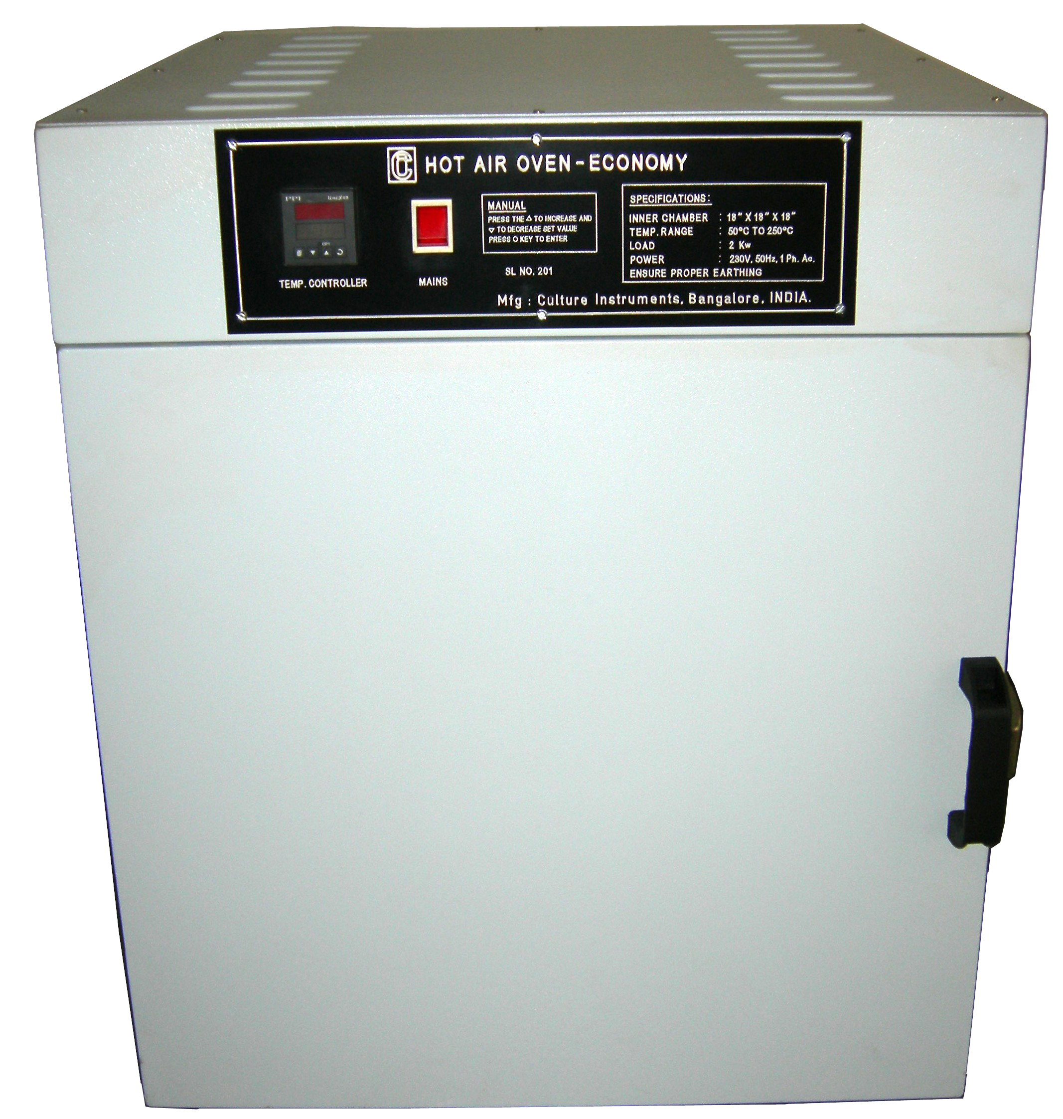 HOT AIR OVEN ECONOMY MODEL DIGITAL